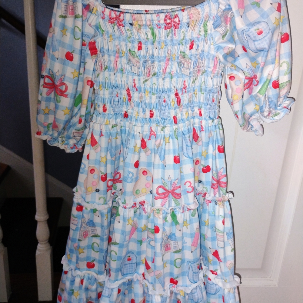 Charming Kids Dress with Colorful Patterns